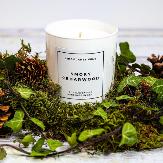Smoky Cedarwood Candle - Handmade Soy Wax