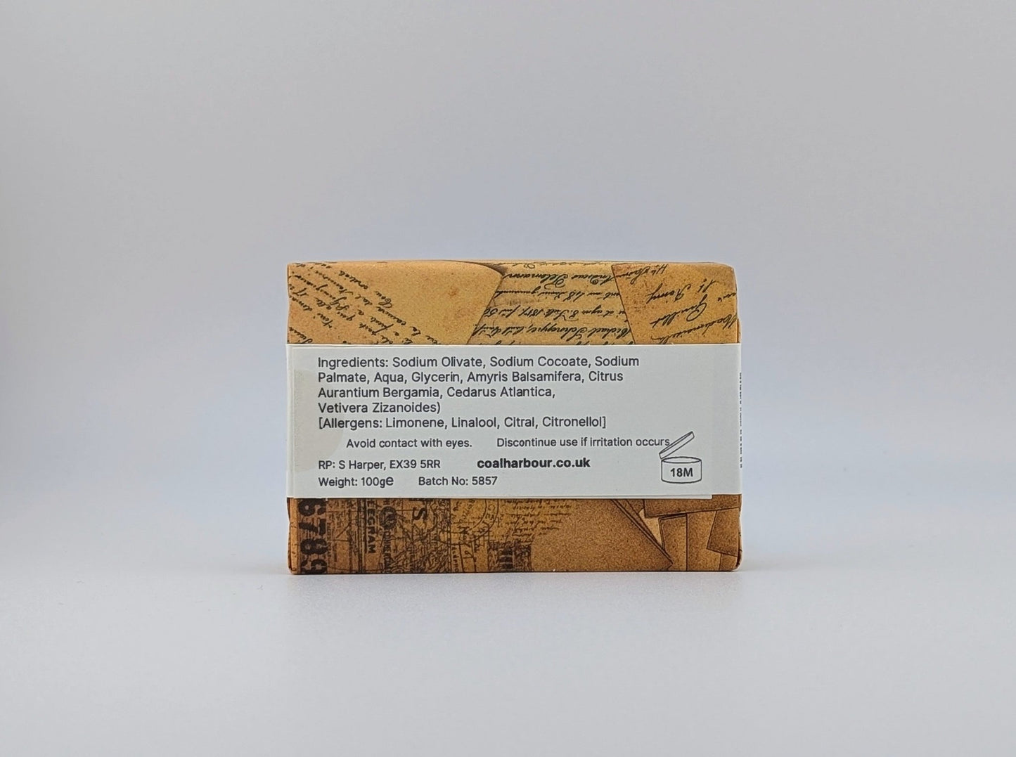 Amyris, Cedarwood & Bergamot Hair and Body Bar 100g - Coal Harbour