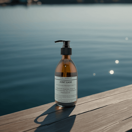 Aromatherapy Massage and Bath Oil - Joint Ease with Rosemary, Ginger & Geranium Essential Oils - Coal Harbour