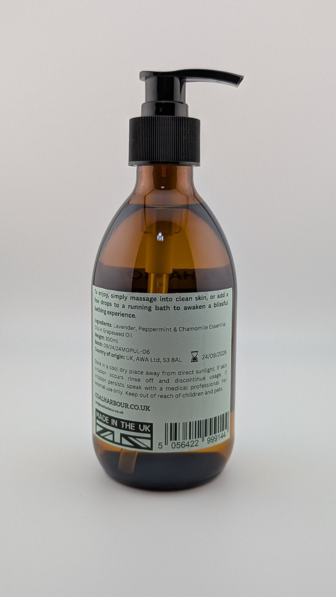 Aromatherapy Massage and Bath Oil - Relaxing With Lavender, Peppermint & Chamomile Essential Oils - Coal Harbour