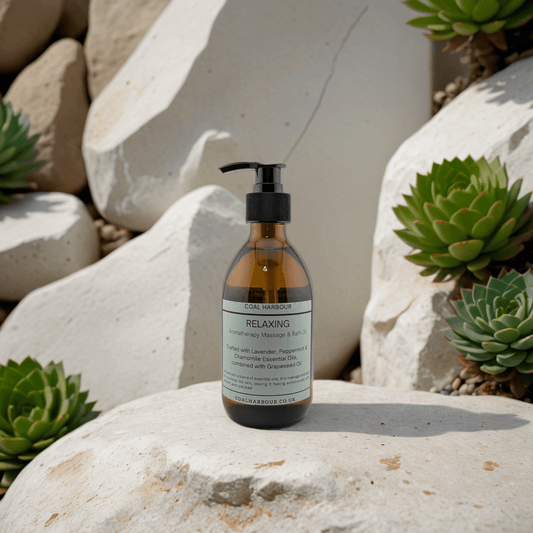 Aromatherapy Massage and Bath Oil - Relaxing With Lavender, Peppermint & Chamomile Essential Oils - Coal Harbour