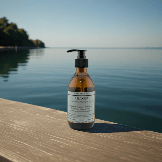 Aromatherapy Massage and Bath Oil - Relaxing With Lavender, Peppermint & Chamomile Essential Oils - Coal Harbour