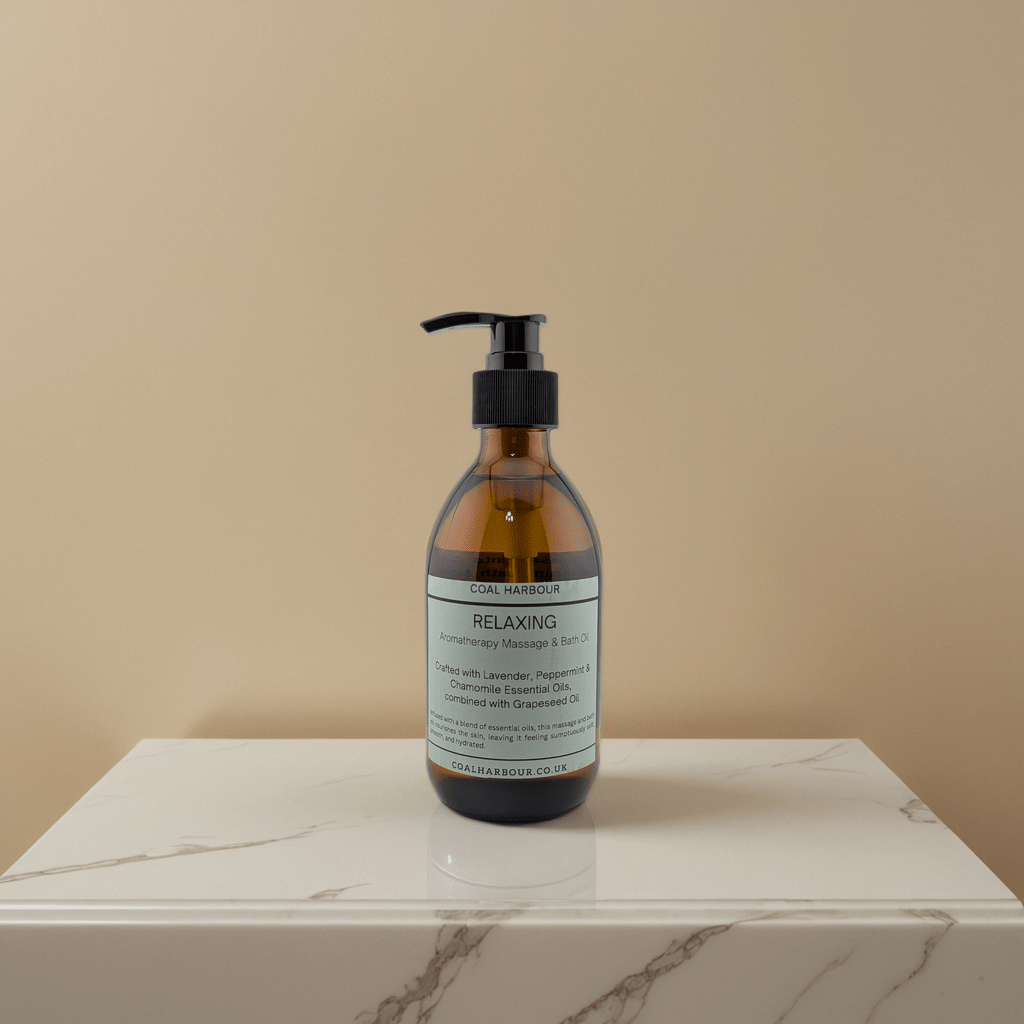 Aromatherapy Massage and Bath Oil - Relaxing With Lavender, Peppermint & Chamomile Essential Oils - Coal Harbour