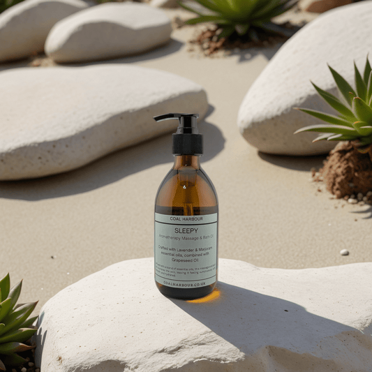 Aromatherapy Massage and Bath Oil - Sleepy With Lavender & Marjoram Essential Oils - Coal Harbour