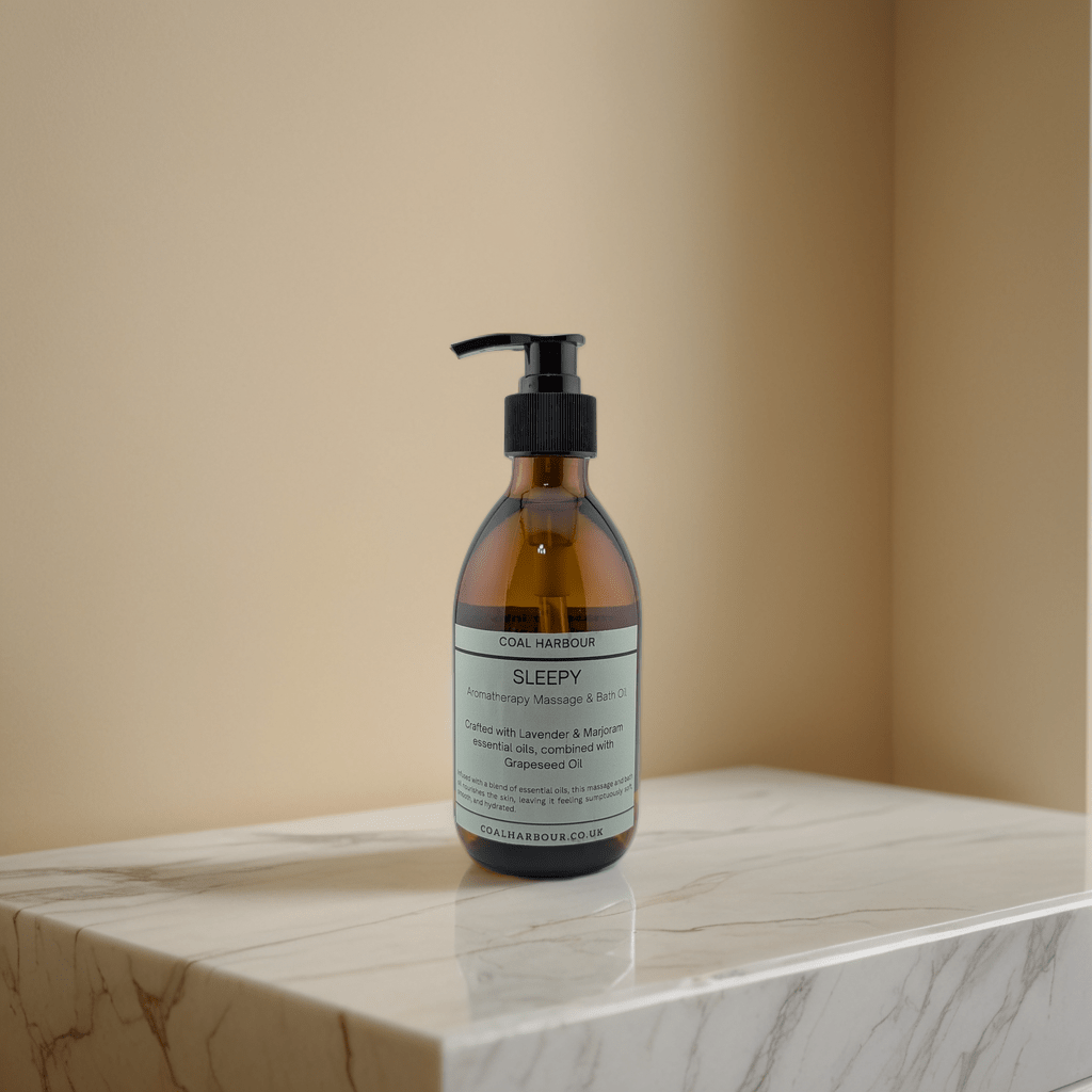 Aromatherapy Massage and Bath Oil - Sleepy With Lavender & Marjoram Essential Oils - Coal Harbour
