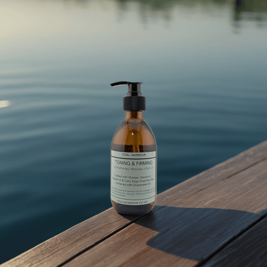 Aromatherapy Massage and Bath Oil - Toning & Firming With Orange, Grapefruit, Geranium & Clary Sage Essential Oils - Coal Harbour