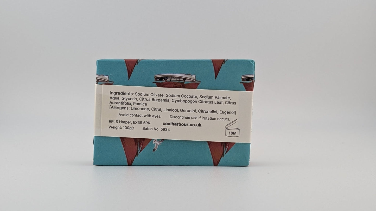Bergamot & Lemongrass with Pumice 100g Soap Bar - Coal Harbour
