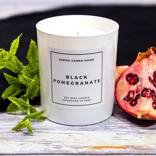 Black Pomegranate Handmade Soy Wax Candle - Coal Harbour