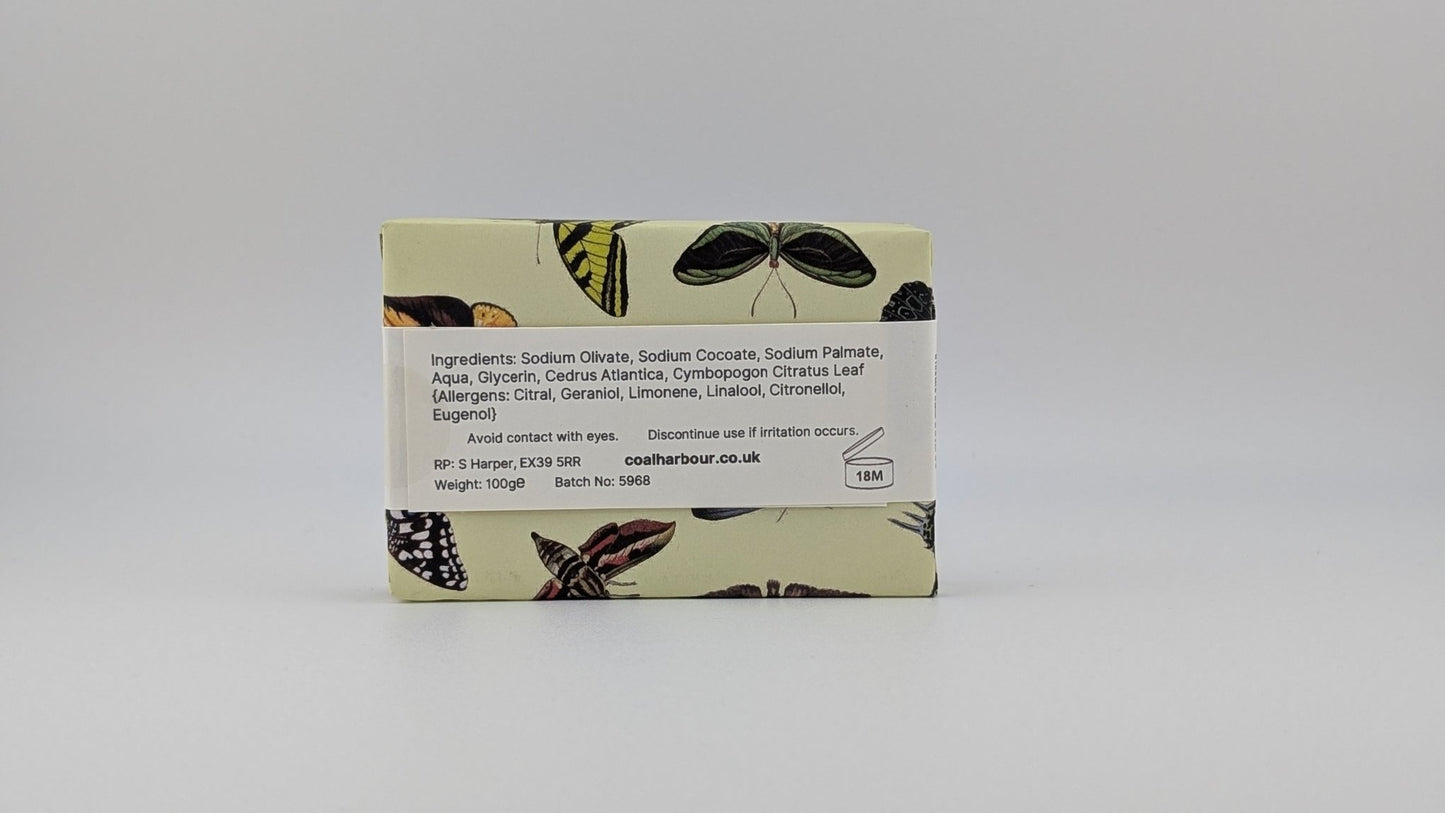 Cedarwood & Lemongrass 100g Soap Bar - Coal Harbour
