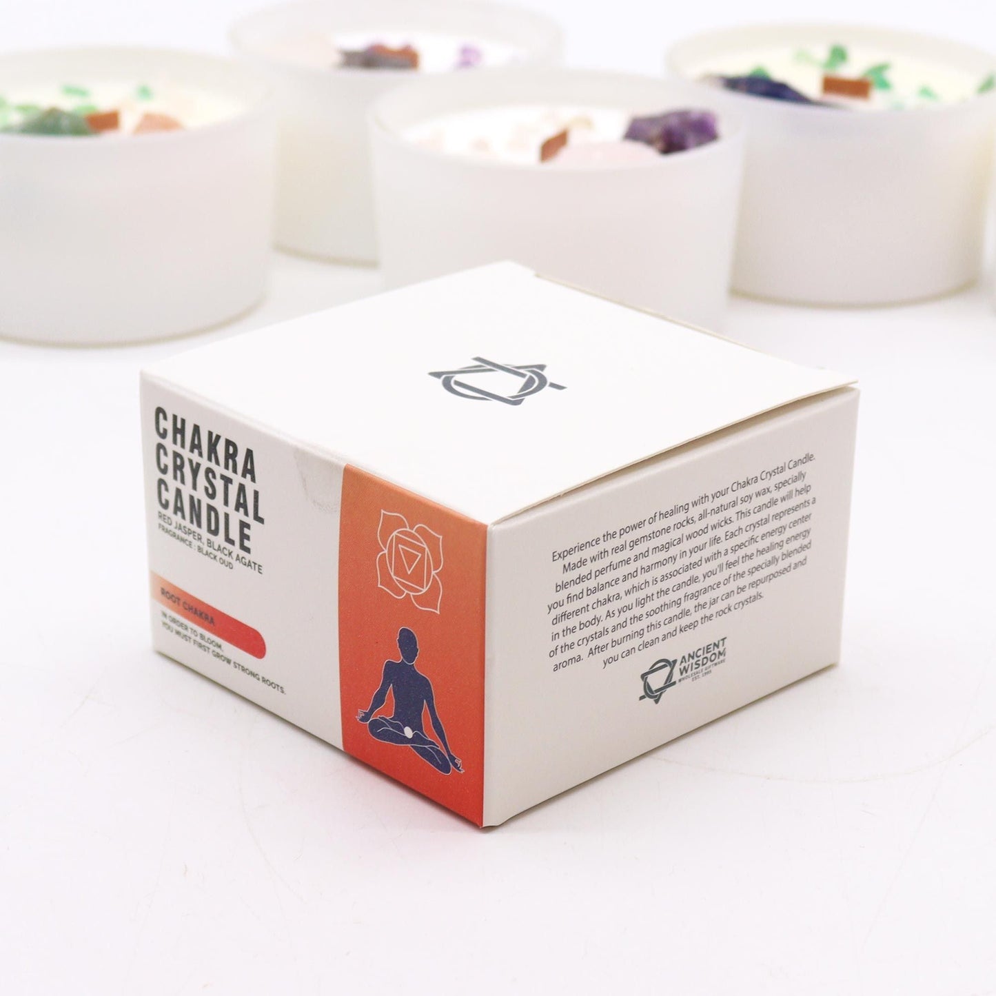Chakra Crystal Candles - Root Chakra - Coal Harbour