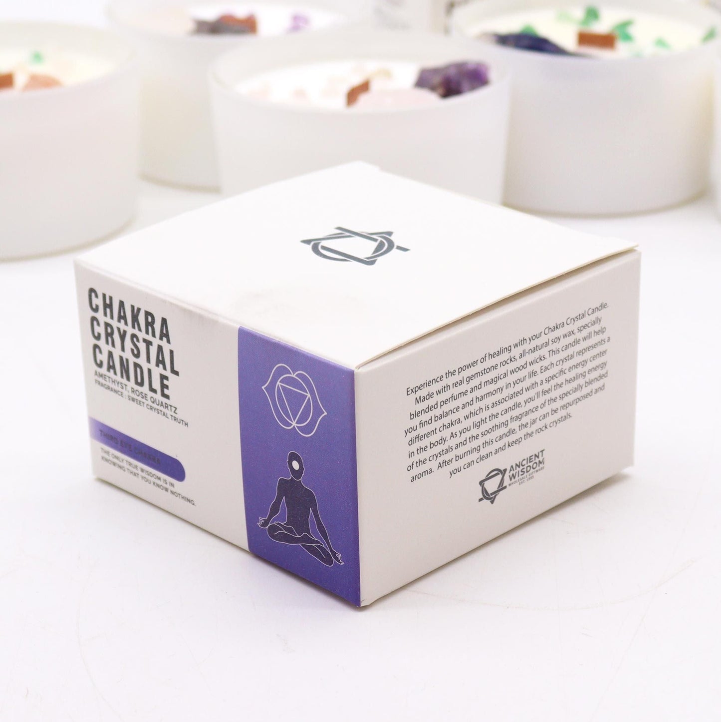 Chakra Crystal Candles - Third Eye Chakra - Coal Harbour
