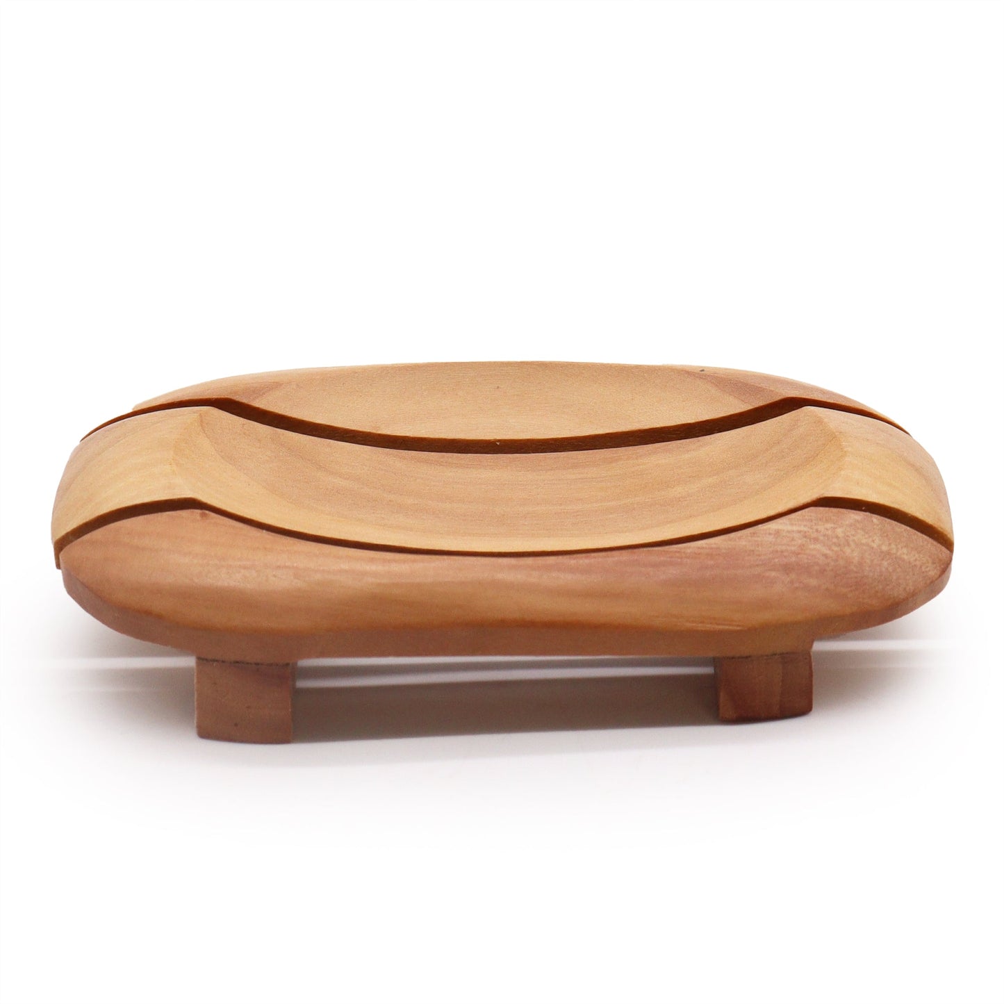 Classic Mahogany Soap Dish - Oval in Rectangle - Coal Harbour