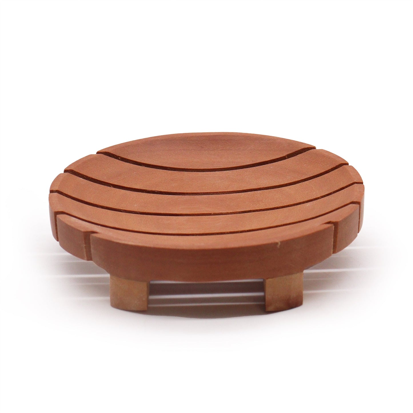 Classic Mahogany Soap Dish - Round - Coal Harbour
