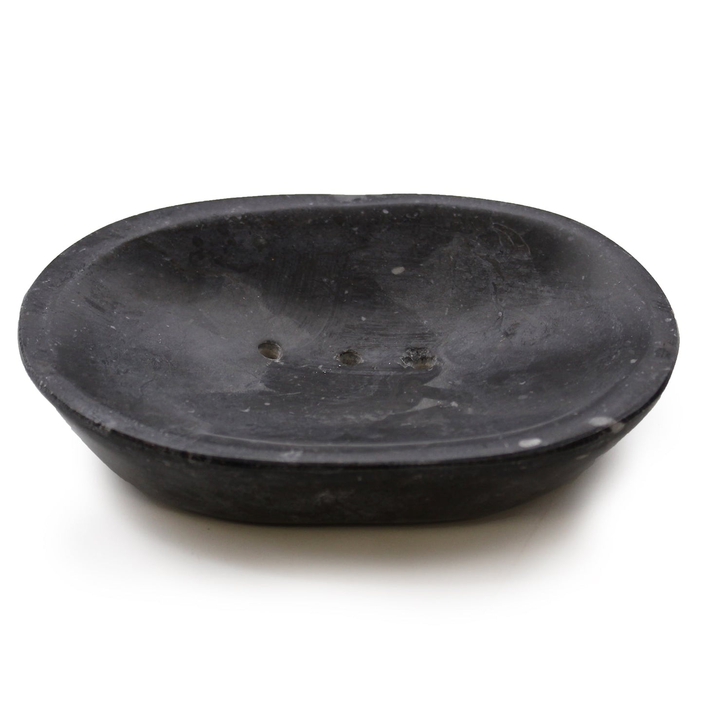 Classic Oval Black Marble Soap Dish - Coal Harbour