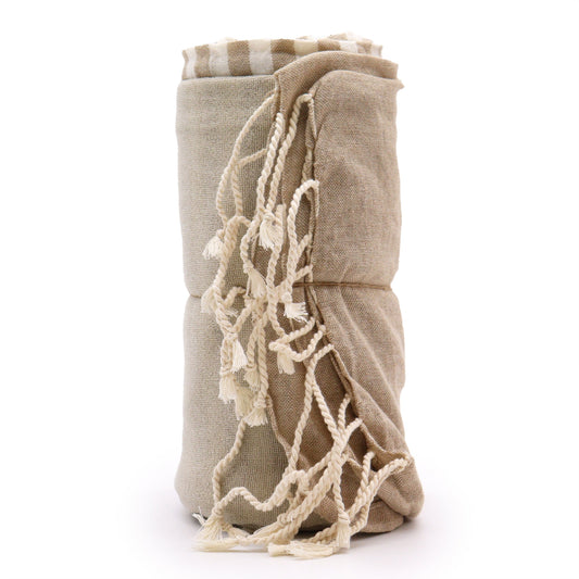 Cotton Pareo Towel - Warm Sand - Coal Harbour