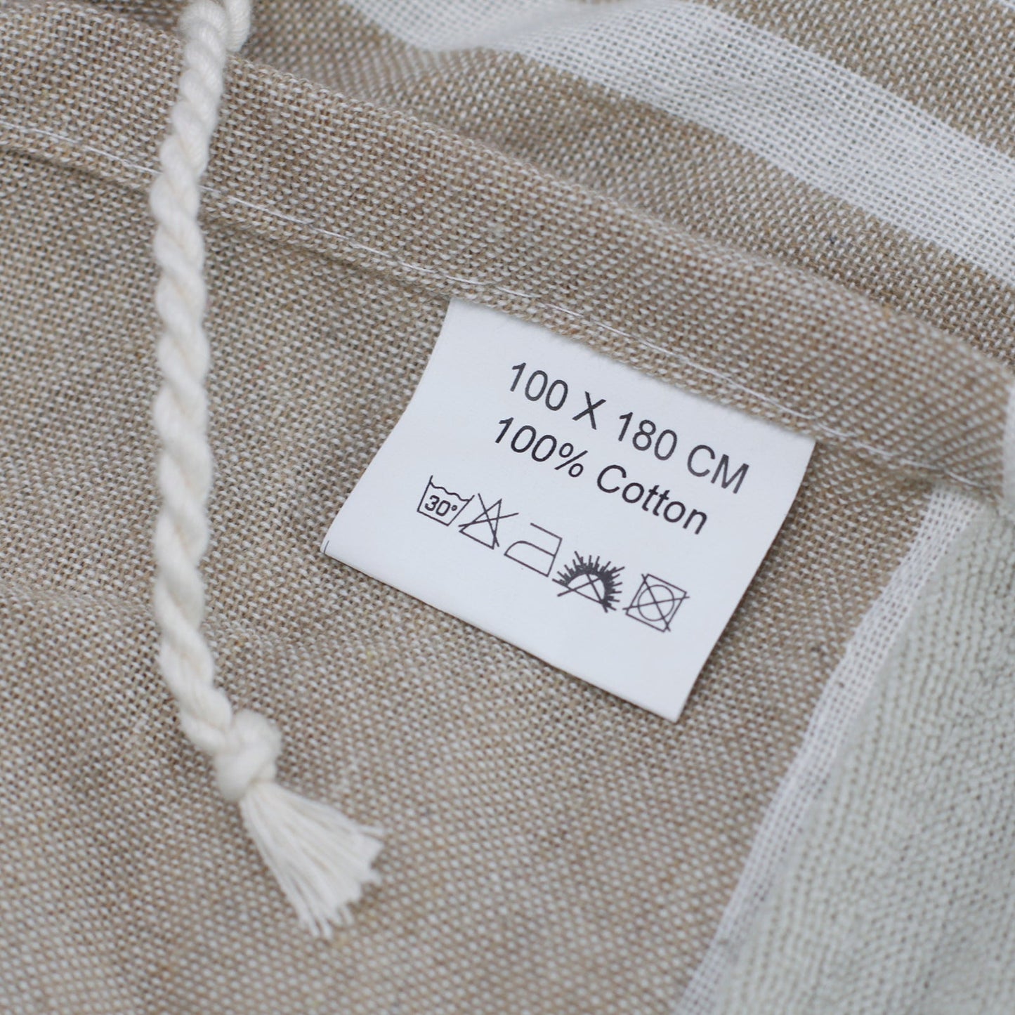 Cotton Pareo Towel - Warm Sand - Coal Harbour
