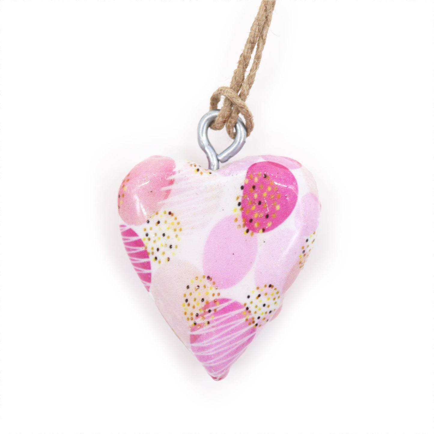 Decorative Mango Wood Enamel Hearts - Coal Harbour