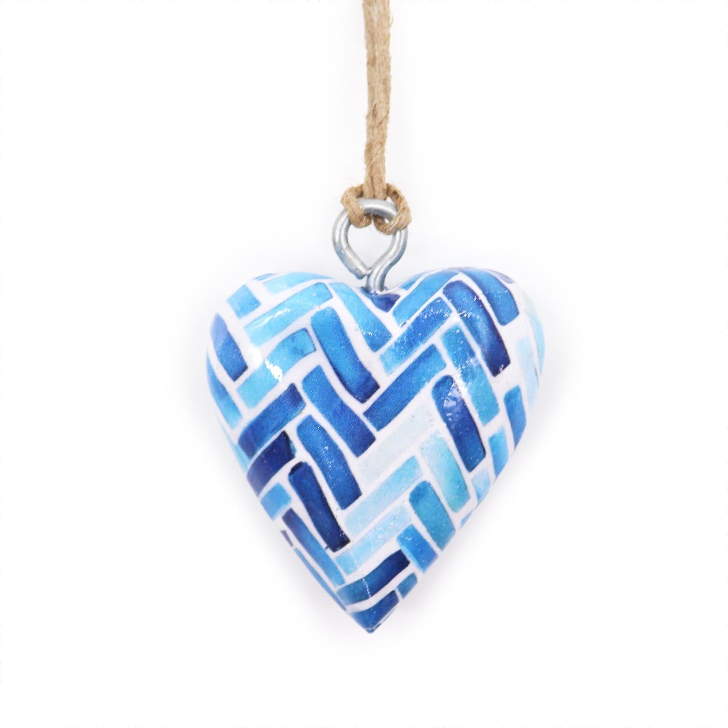 Decorative Mango Wood Enamel Hearts - Coal Harbour