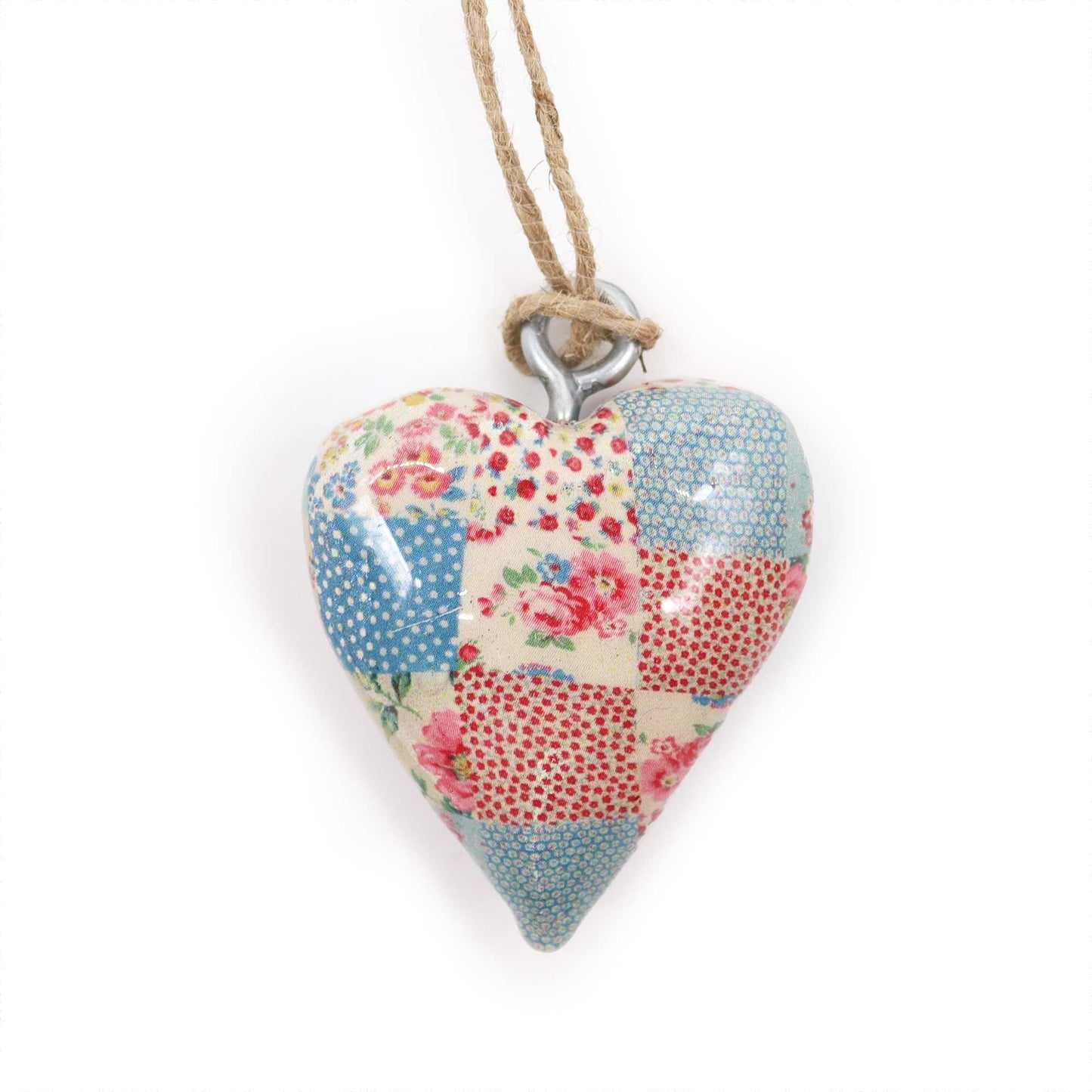 Decorative Mango Wood Enamel Hearts - Coal Harbour