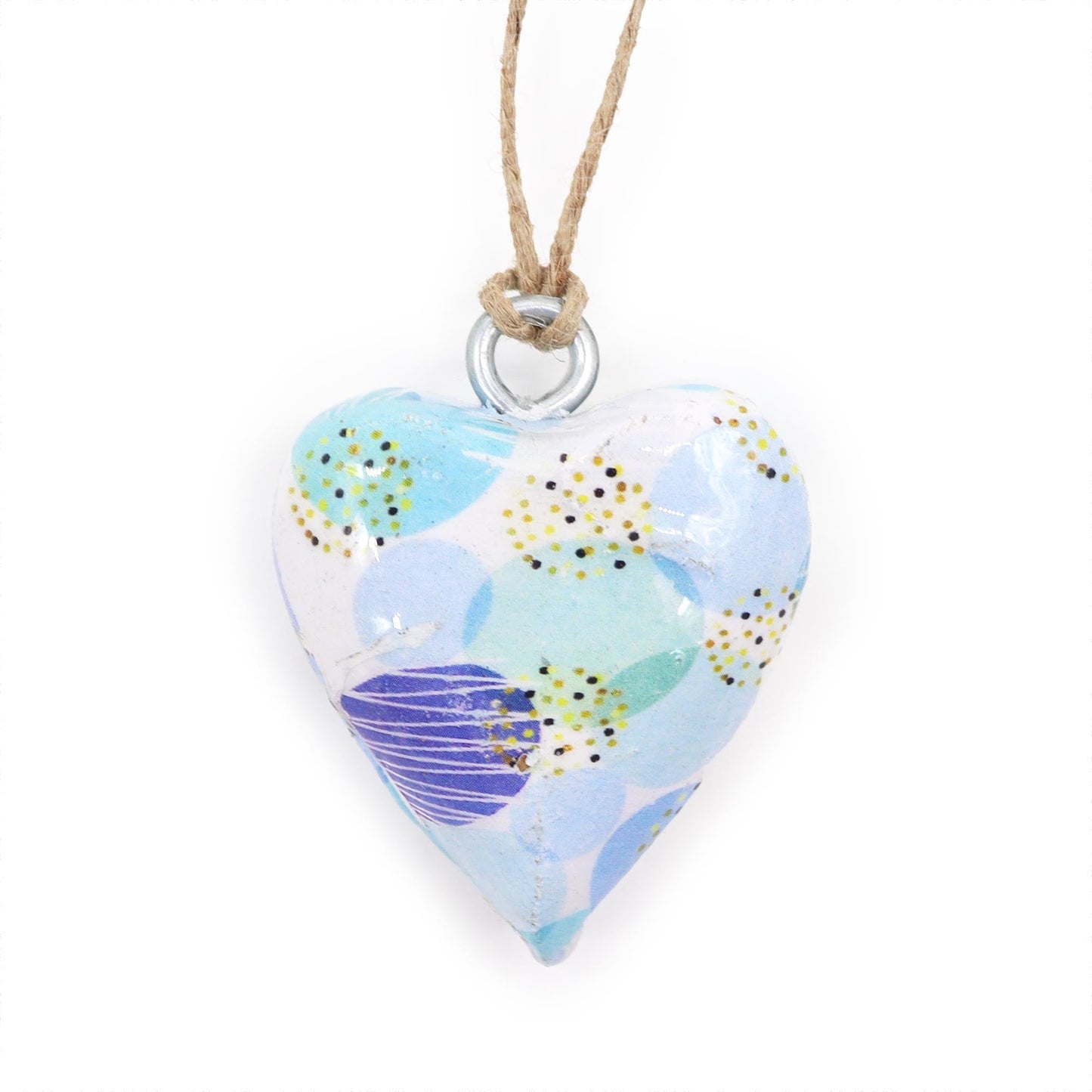 Decorative Mango Wood Enamel Hearts - Coal Harbour