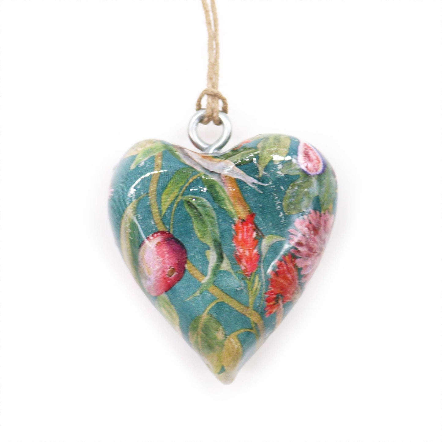 Decorative Mango Wood Enamel Hearts - Coal Harbour
