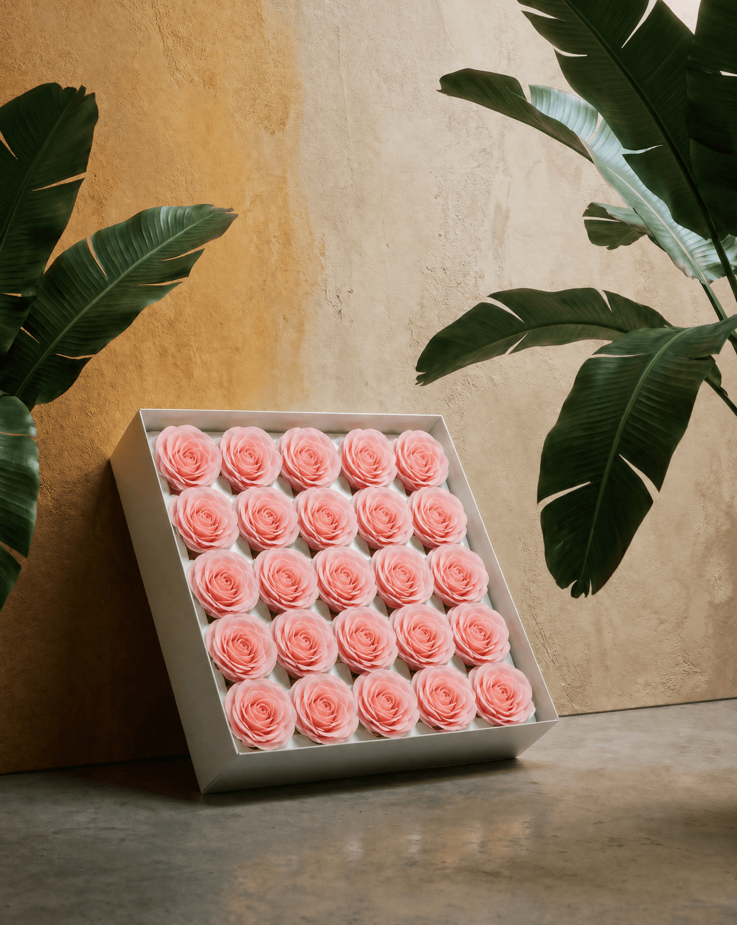 Gift Boxed Soap Flowers - 25 Edwardian Blush Roses - Coal Harbour