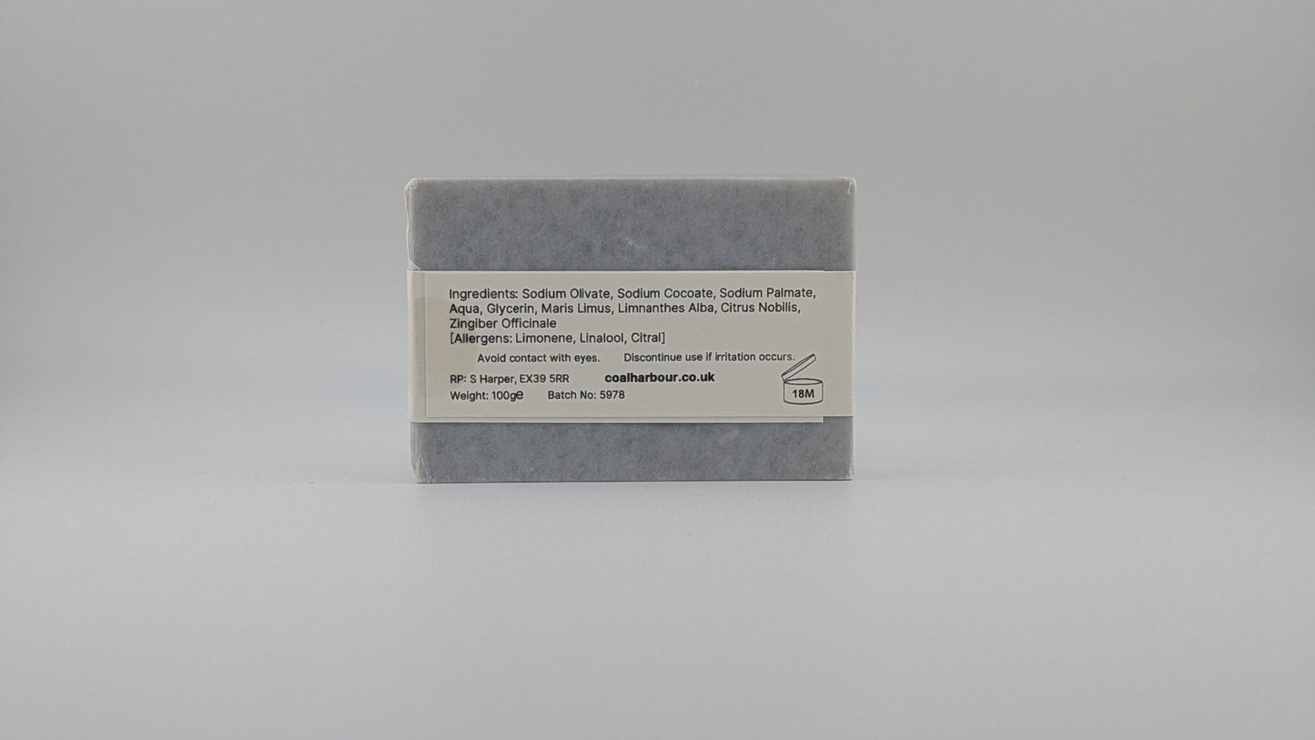 Ginger, Mandarin & Dead Sea Mud 100g Beard Wash Bar - Coal Harbour