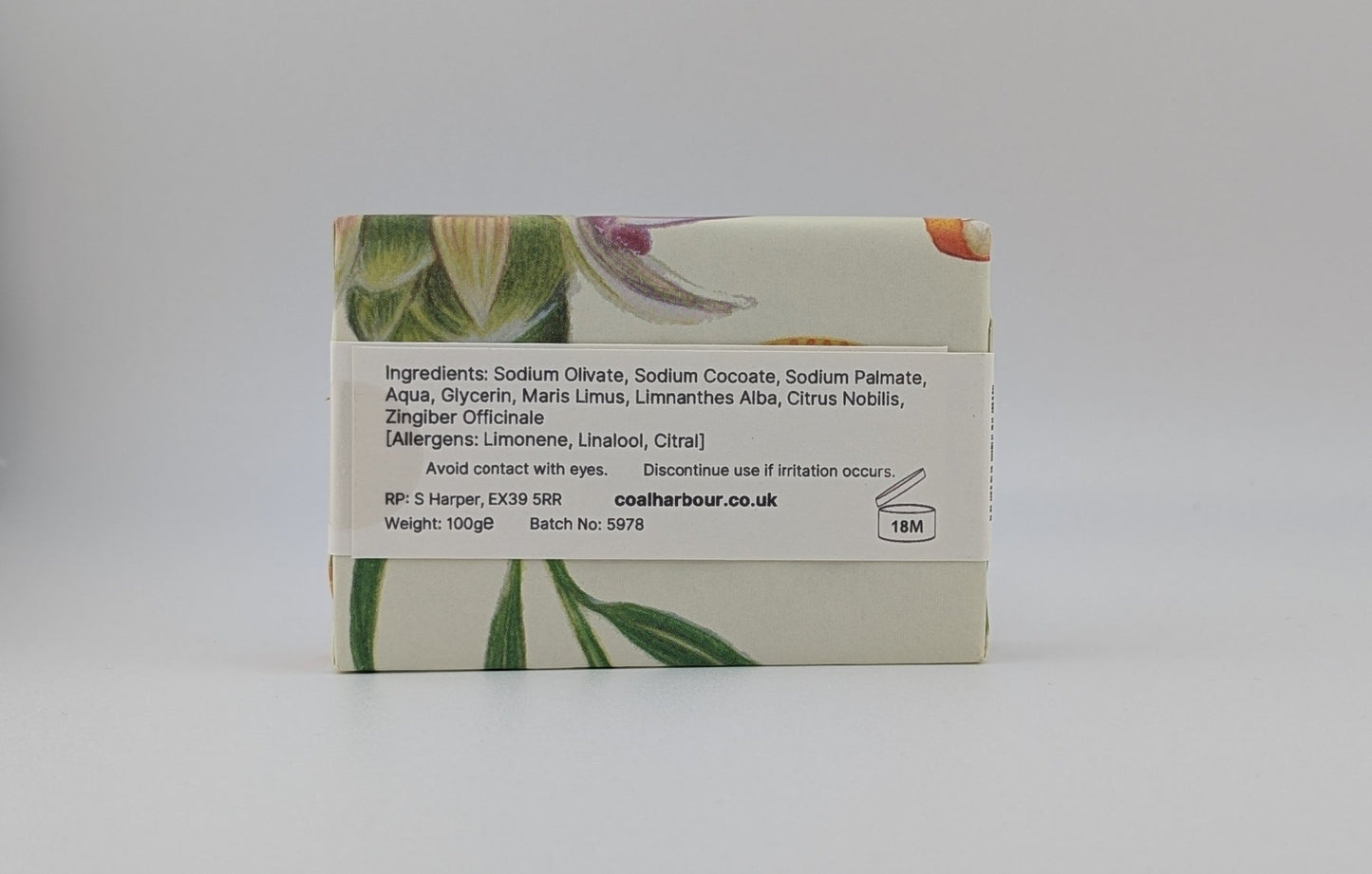 Ginger, Mandarin & Dead Sea Mud 100g Soap Bar - Coal Harbour
