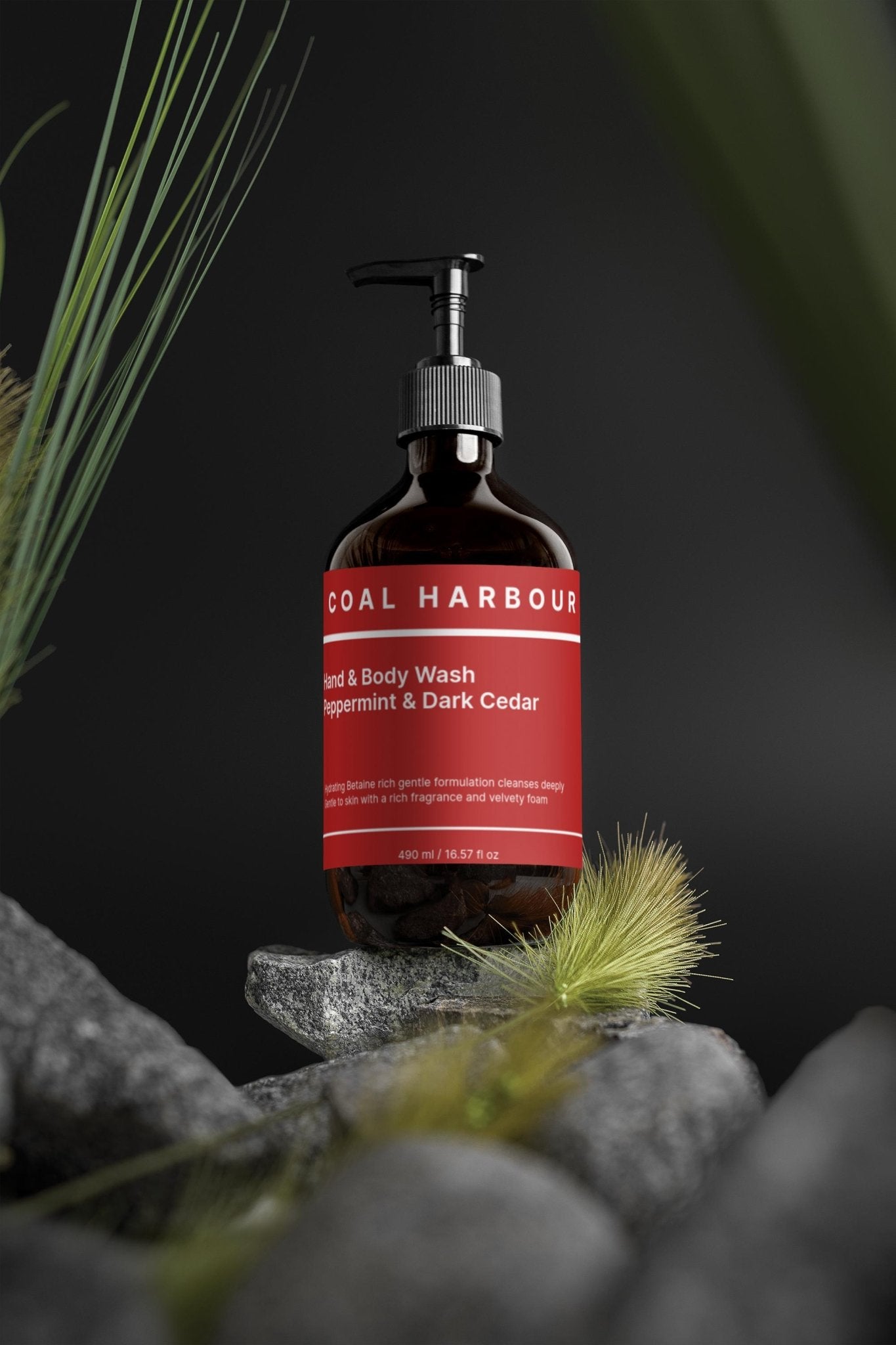 Hand & Body Wash - Peppermint & Dark Cedar 490ml - Coal Harbour