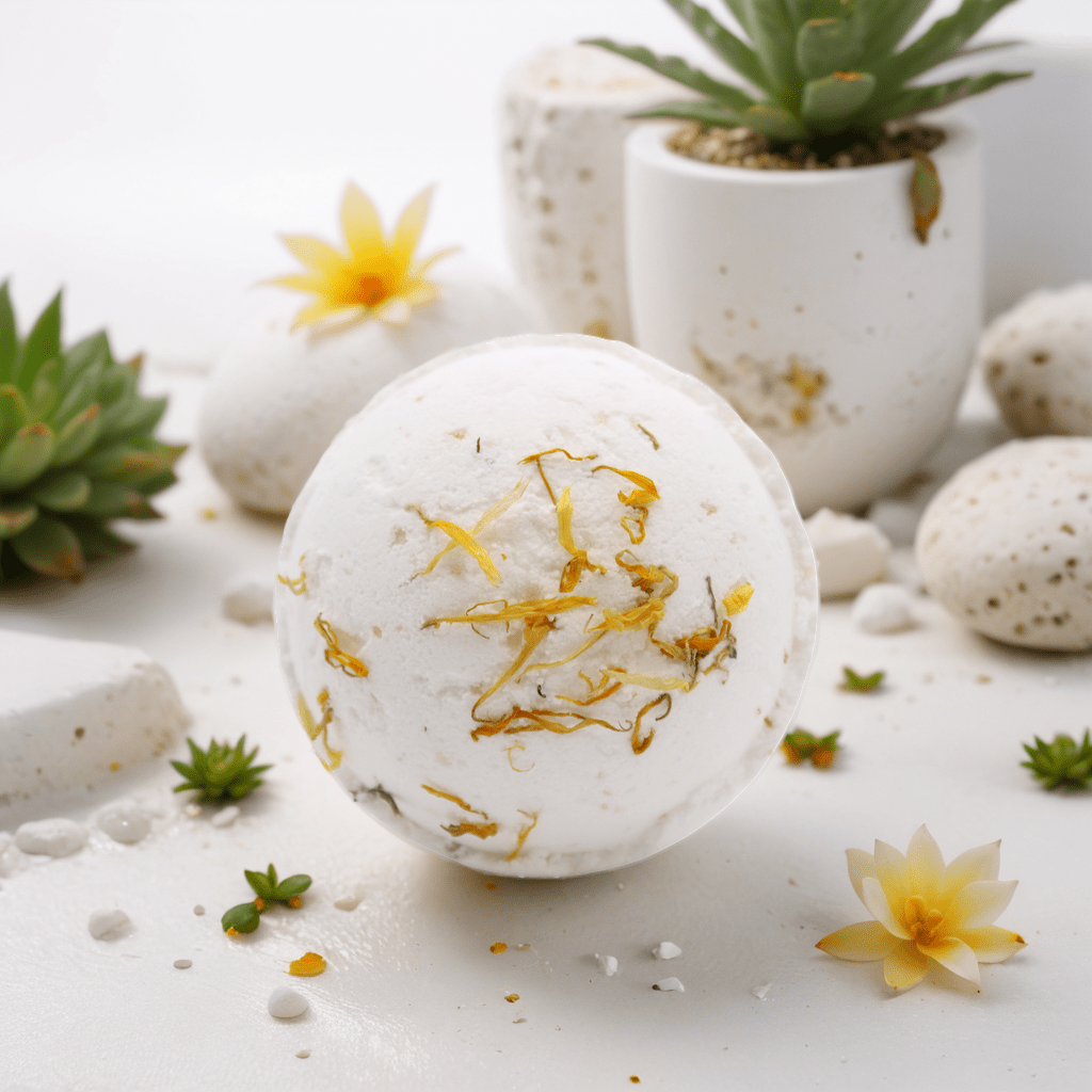 Himalayan Salt Bath Bomb - Energise with Lemon, Ginger, Orange & Avocado Oil - Coal Harbour