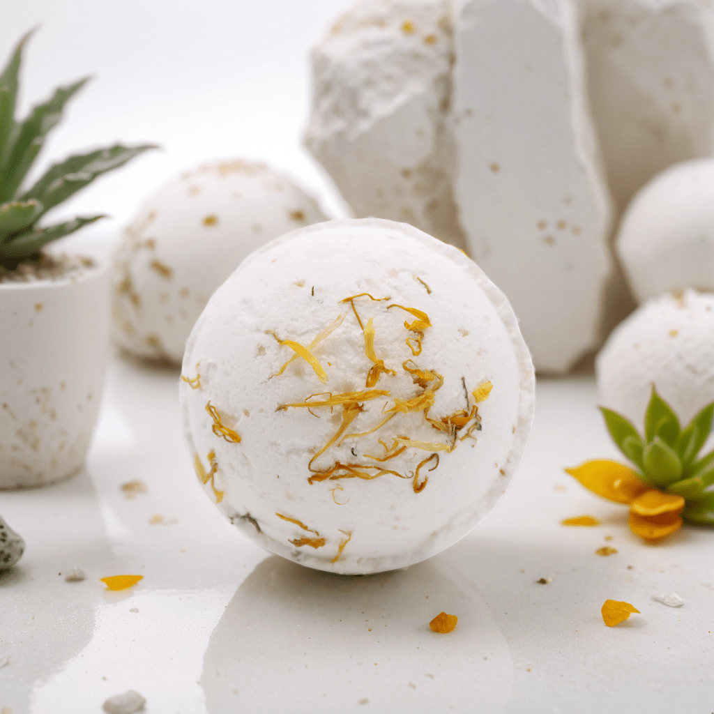 Himalayan Salt Bath Bomb - Energise with Lemon, Ginger, Orange & Avocado Oil - Coal Harbour