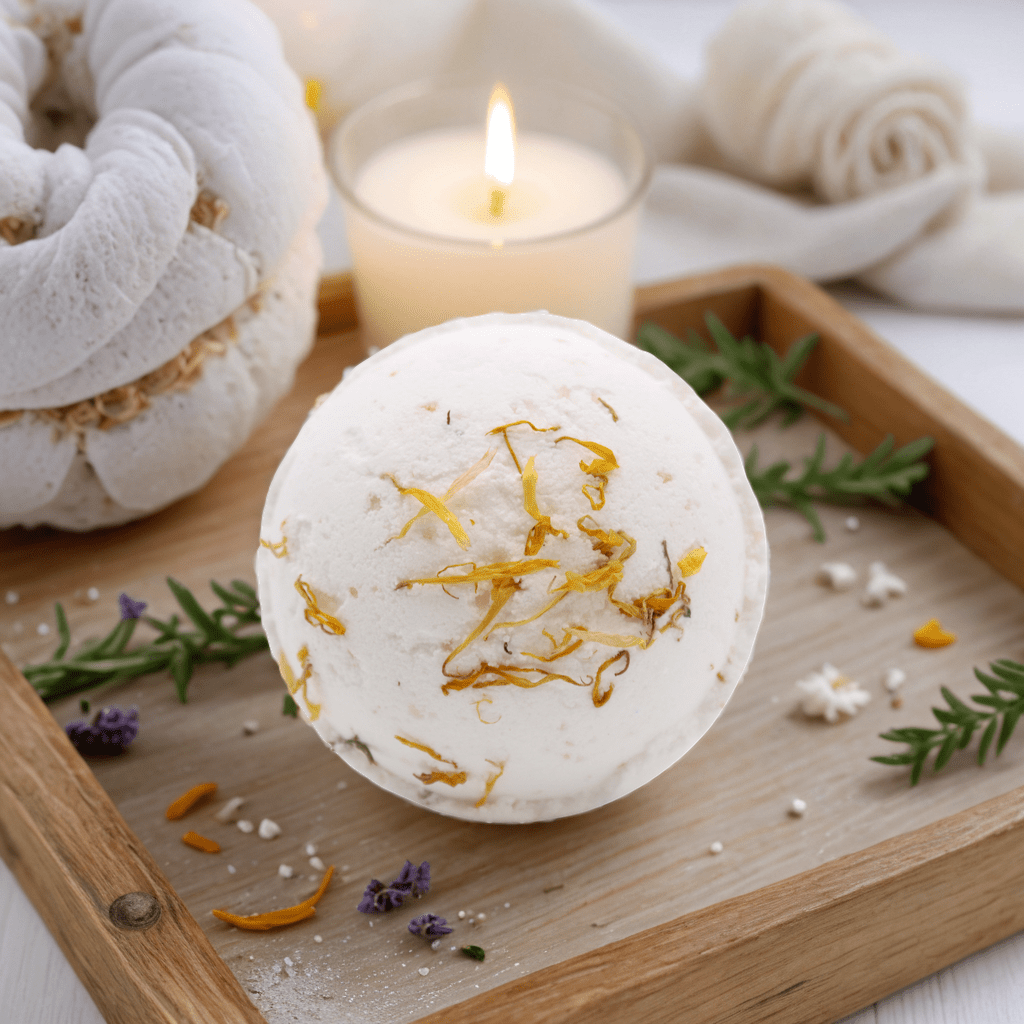Himalayan Salt Bath Bomb - Energise with Lemon, Ginger, Orange & Avocado Oil - Coal Harbour