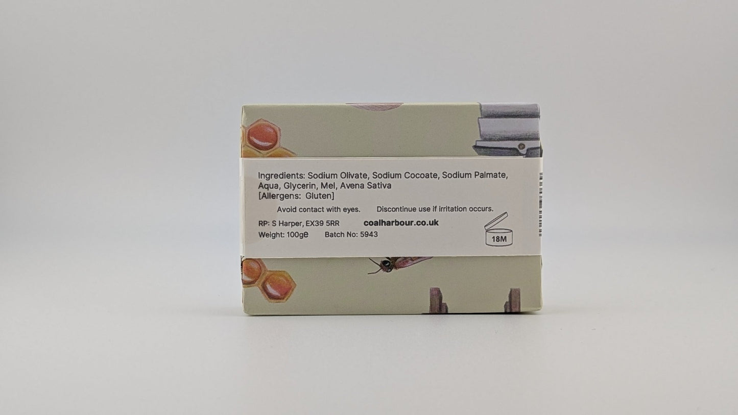 Honey & Oat 100g Soap Bar - Coal Harbour