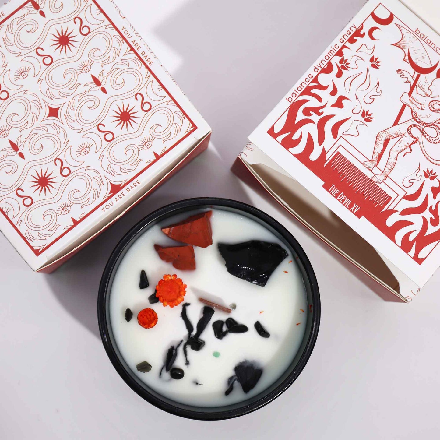 Hop Hare Crystal Magic Flower Candle - The Devil - Coal Harbour