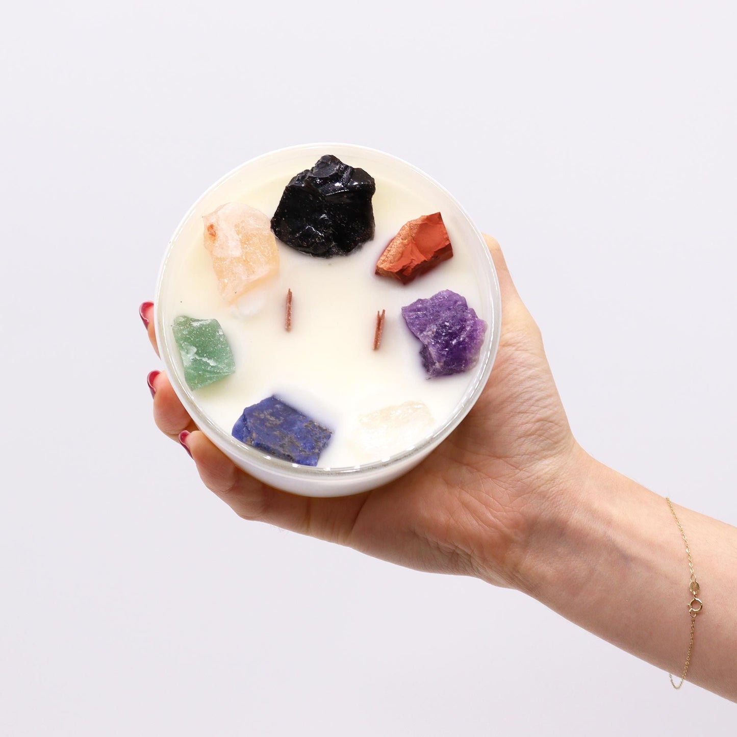 Large Chakra Crystal Candles - Seven Charkra - Coal Harbour