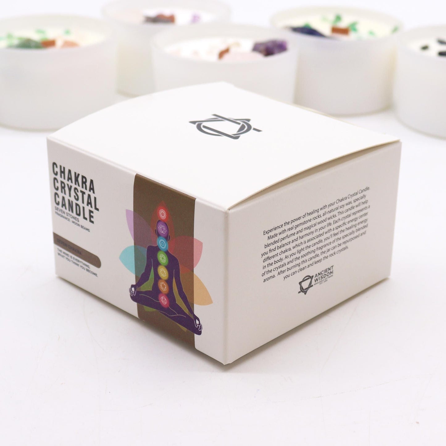 Large Chakra Crystal Candles - Seven Charkra - Coal Harbour