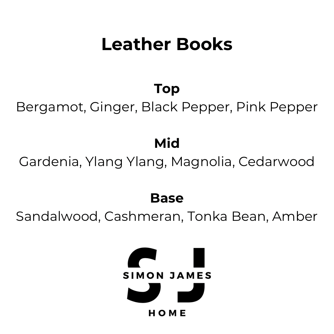 Leather Books Handmade Soy Wax Candle - Coal Harbour