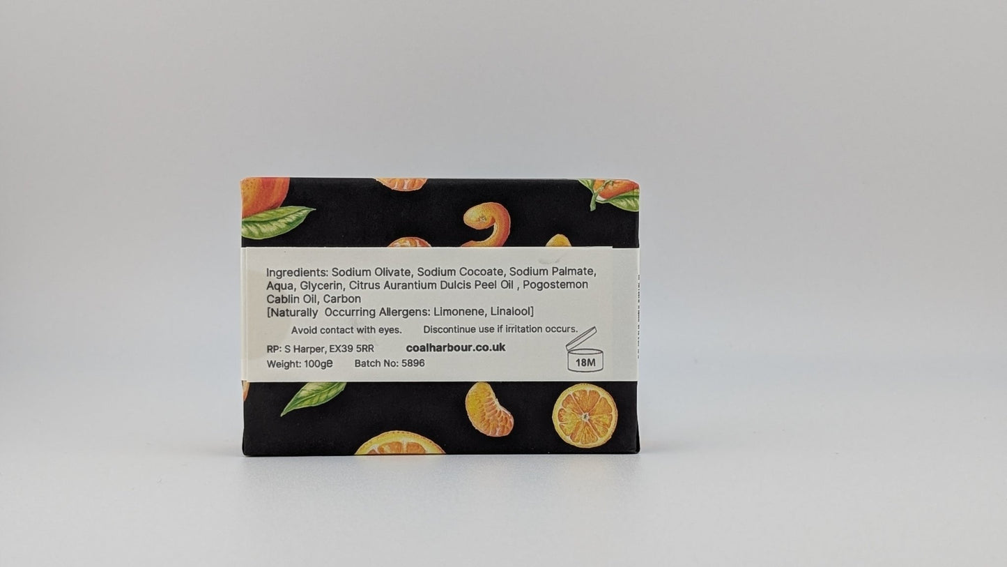Patchouli & Orange with Charcoal 100g Soap Bar - Coal Harbour