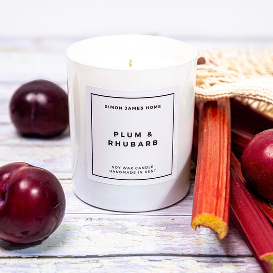 Plum & Rhubarb Handmade Soy Wax Candle - Coal Harbour