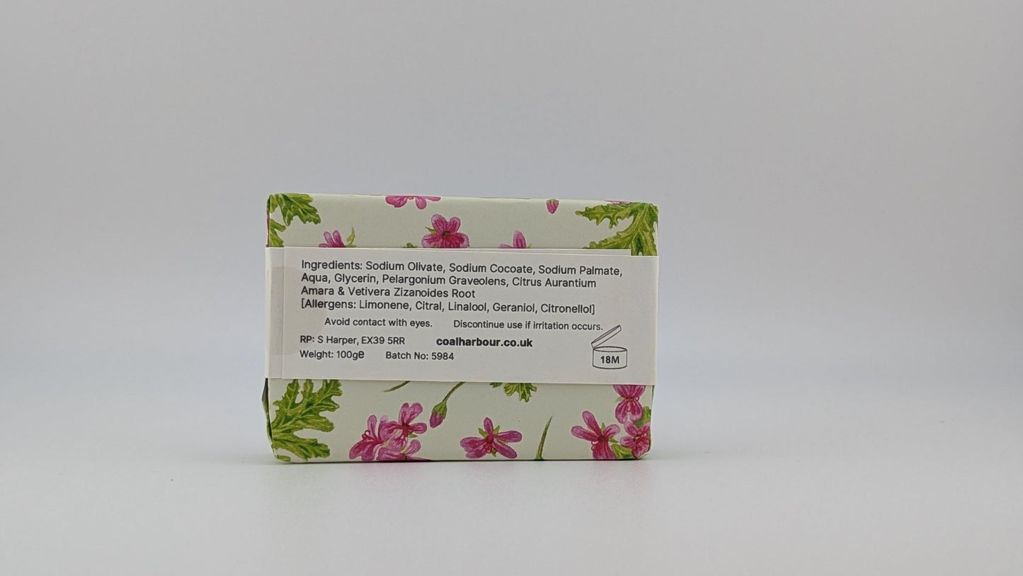 Rose Geranium 100g Soap Bar - Coal Harbour