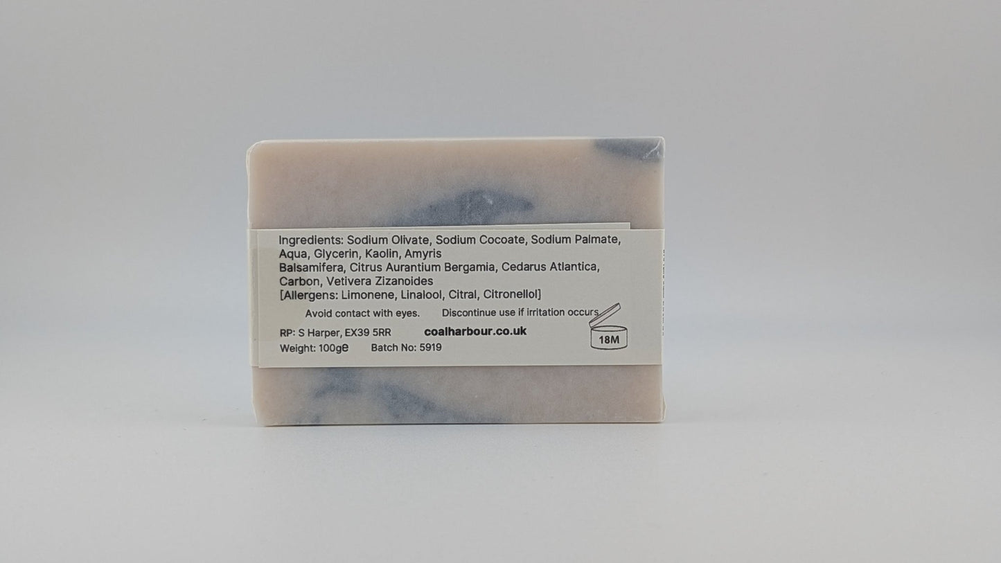 Sandalwood & Bergamot 100g Beard Wash Bar - Coal Harbour