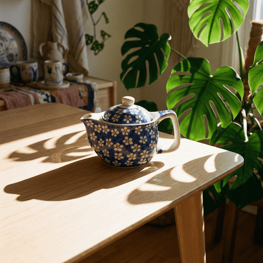 Small Herbal Teapot - Blue Daisy - Coal Harbour