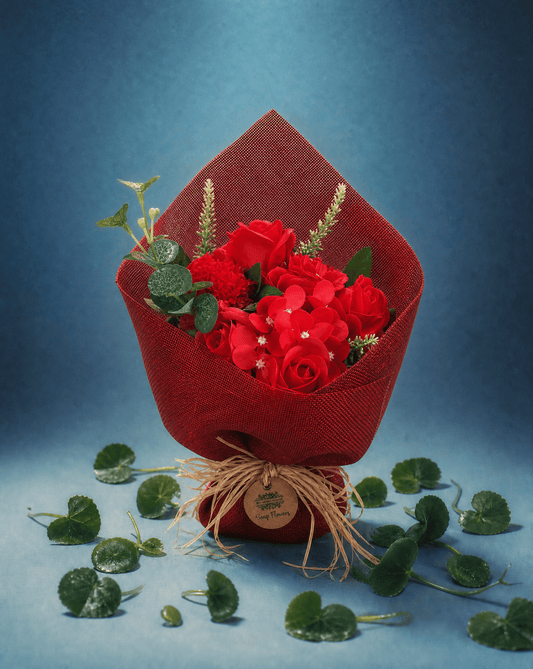 Soap Flower Bouquet in Red - Coal Harbour