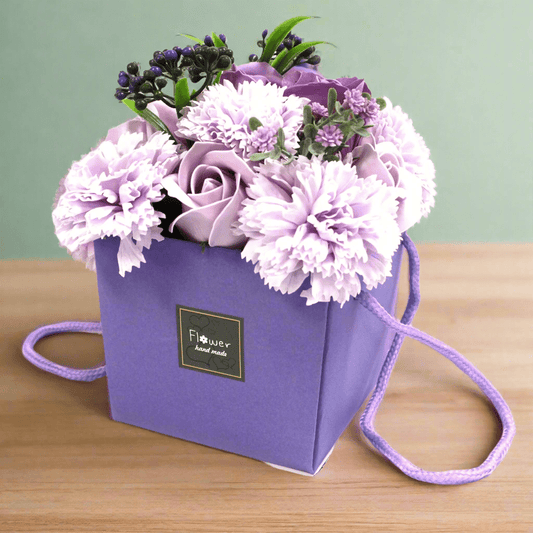 Soap Flower Bouquet of Lavender Roses & Carnations - Coal Harbour