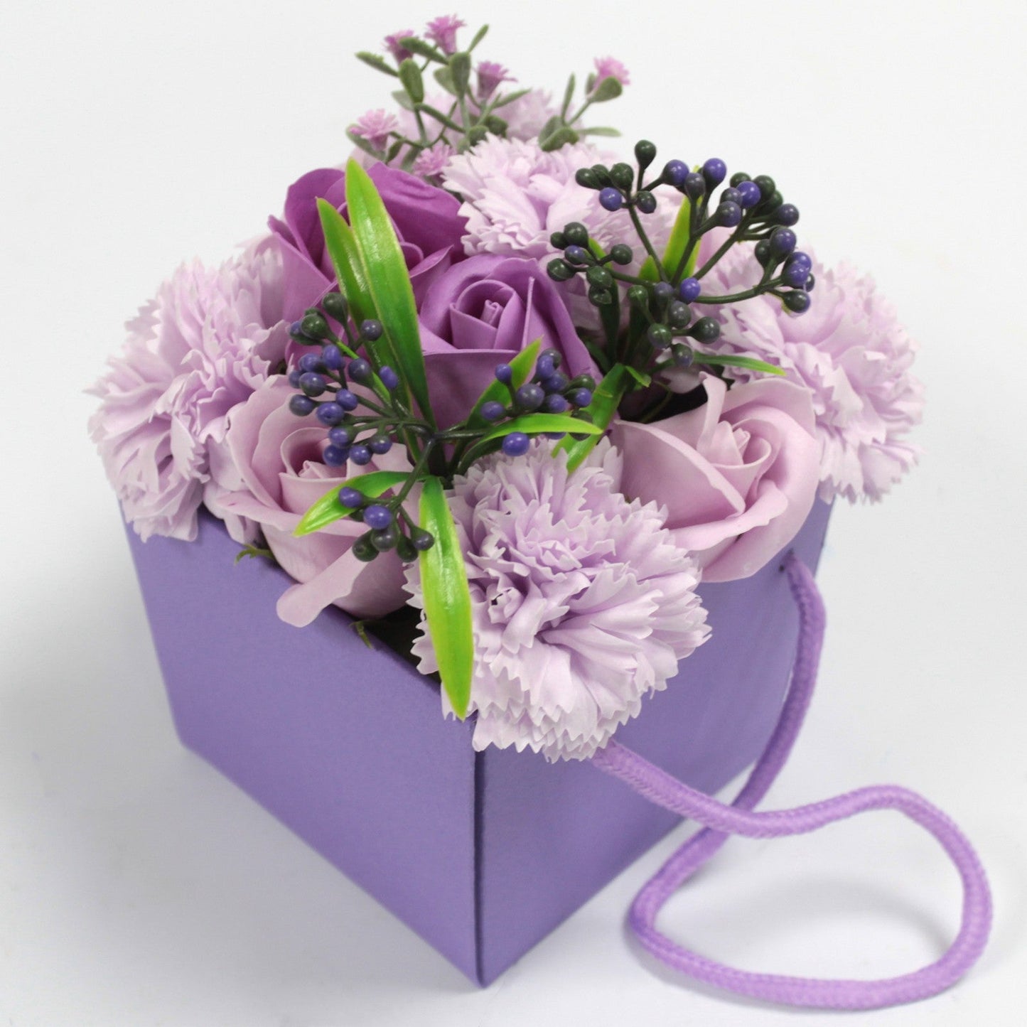 Soap Flower Bouquet of Lavender Roses & Carnations - Coal Harbour