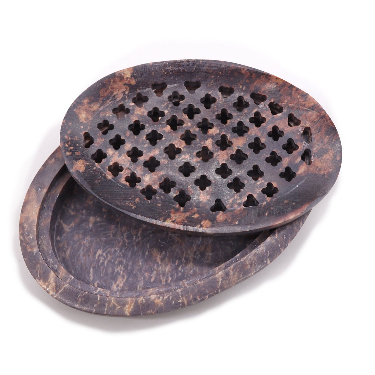 Soapstone Soap Dish & Drainer - Classic Oval - Coal Harbour