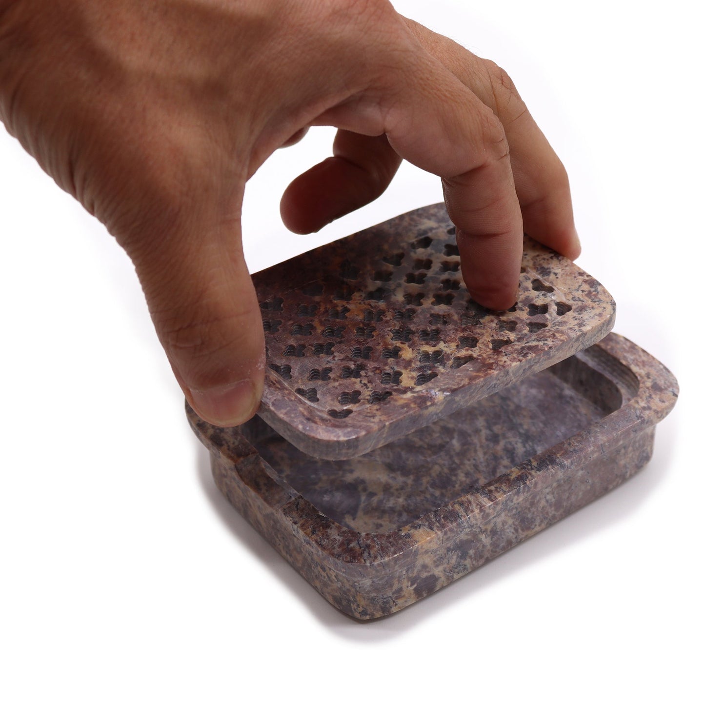 Soapstone Soap Dish & Drainer - Classic Square - Coal Harbour