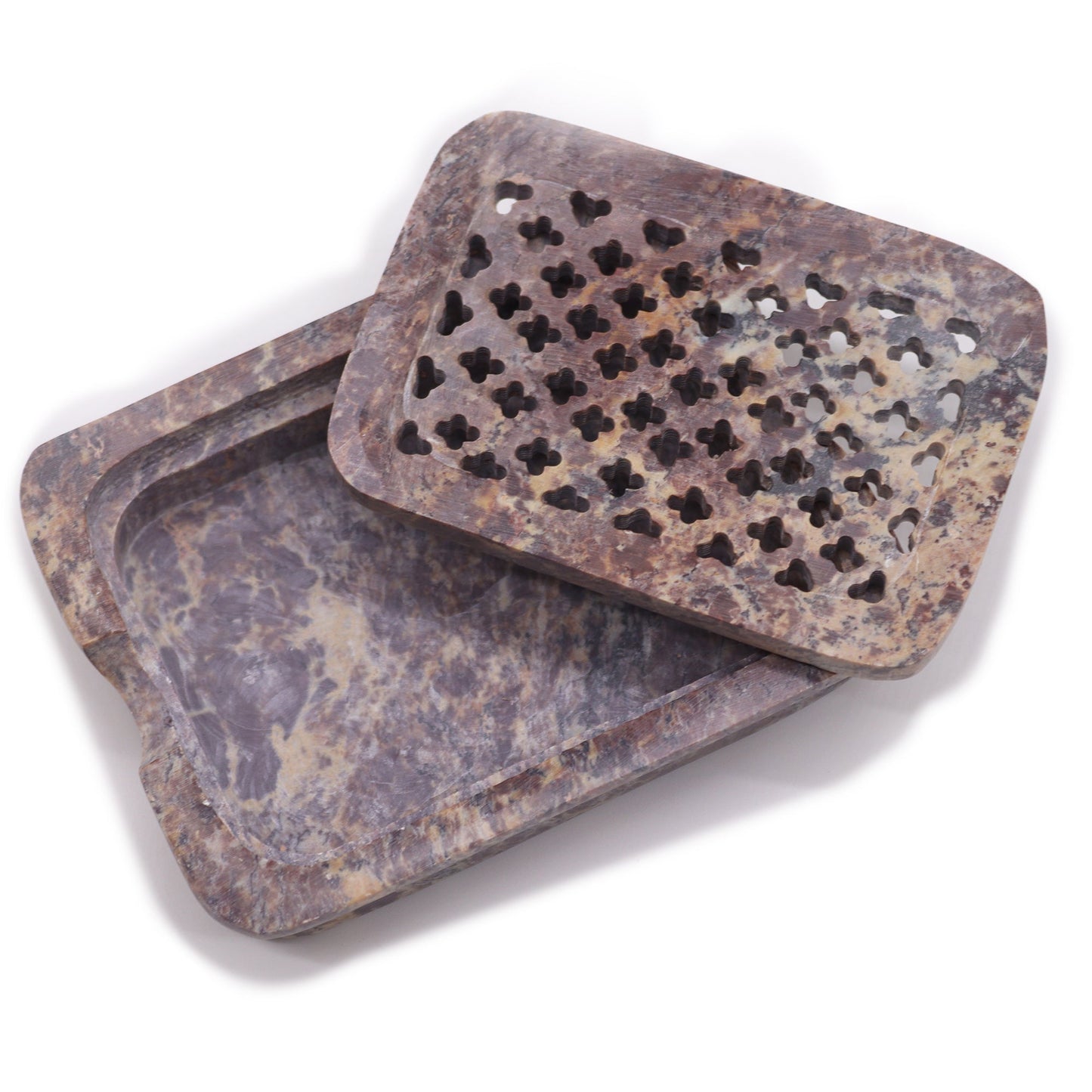 Soapstone Soap Dish & Drainer - Classic Square - Coal Harbour