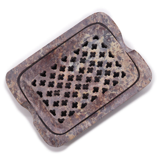 Soapstone Soap Dish & Drainer - Classic Square - Coal Harbour