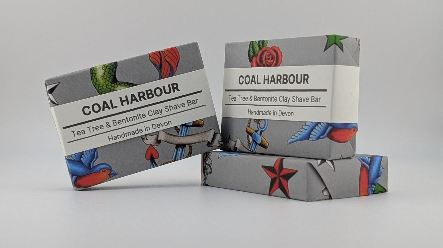 Tea Tree & Clay 100g Shave Bar - Coal Harbour
